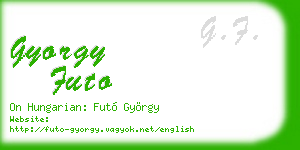 gyorgy futo business card