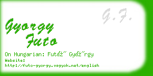 gyorgy futo business card